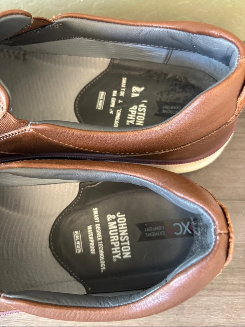 Johnston & Murphy XC4 Foust Slip On Mahagony Full Grain Leather Loafer Size 13M